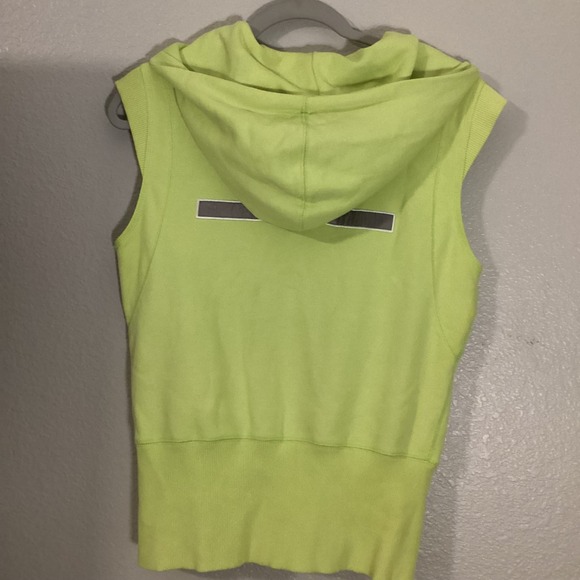 Johan‎ Lindeberg Sport Full Zip Sleeveless Hoodie Vest Neon Yellow Womens - Picture 4 of 8